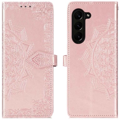 imoshion Etui de télephone Mandala pour Samsung Galaxy Z Fold 5 - Rose Doré