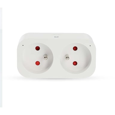 Presa doppia SmartLife IP21 Wattmeter 3680W Tipo E Wi-Fi Connected Francia