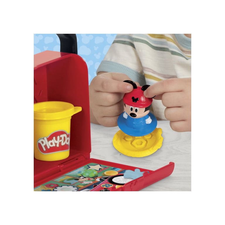 Set de modelage PLAY-DOH G3109 My Garage Mickey Mouse 3 x 56 g Portable Rouge/Noir - Neuf
