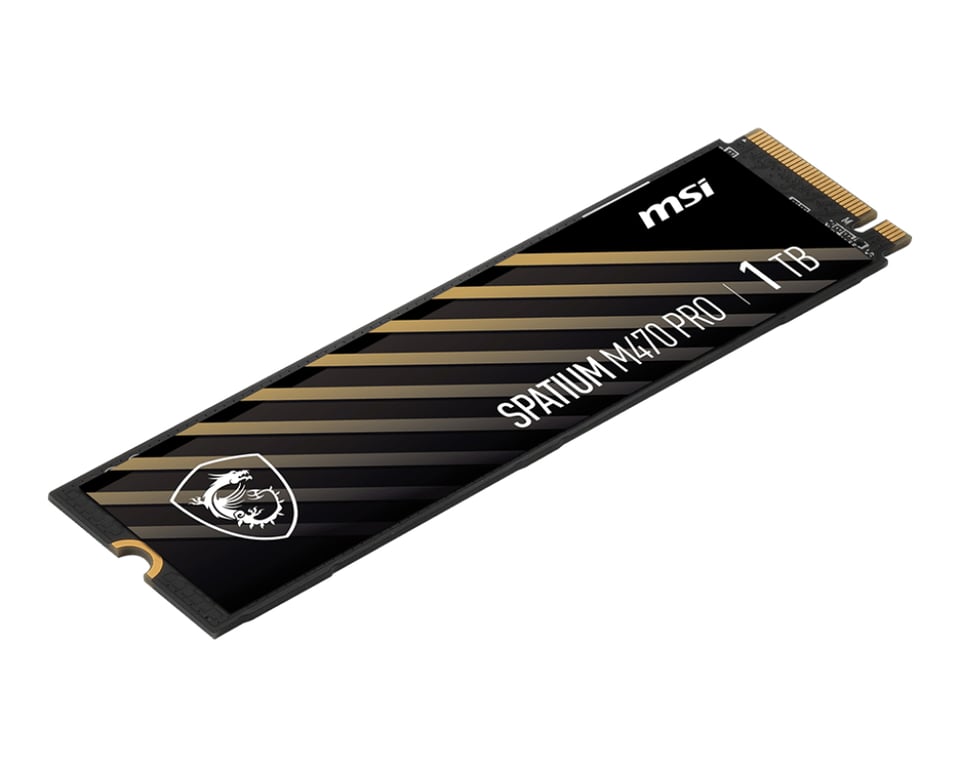 MSI Spatium M470 PRO PCIe 4.0 NVMe .2 1TB disque SSD PCI Express 4.0 3D NAND Neuf - vue 3