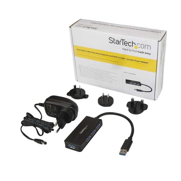 StarTech.com Mini Hub USB 3.0 à 4 ports avec port de charge et adaptateur d'alimentation inclus - vue 8