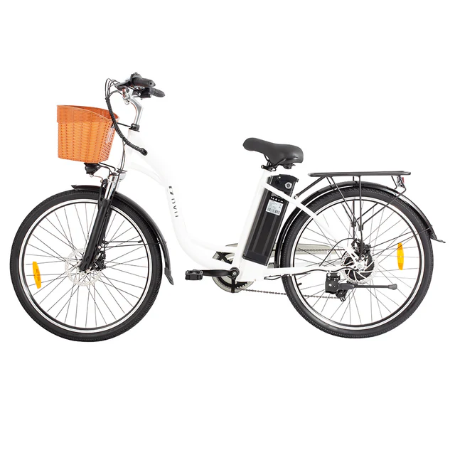DYU C6 Vélo électrique pour adultes 26 City Urban E Bike avec panier Moteur Batterie 36V 12.5Ah Neuf - vue 3
