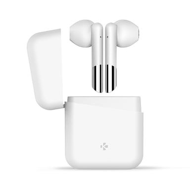 Écouteurs sans fil ZeBuds Lite avec boîtier de charge – Blanc