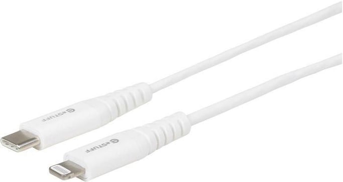 eSTUFF USB-C Lightning Cable MFI 2m White Blanc