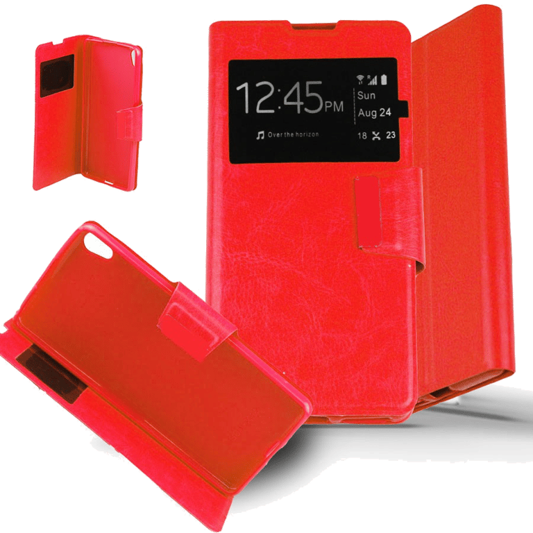 Etui Folio compatible Rouge Sony Xperia XA