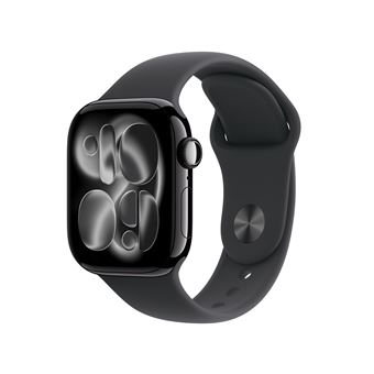 Apple Watch Series 11 jet black aluminium 42mm black sport band Size S-M