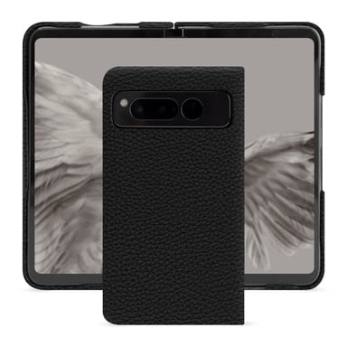 Coque cuir Google Pixel Fold -  - Noir - Cuir grainé