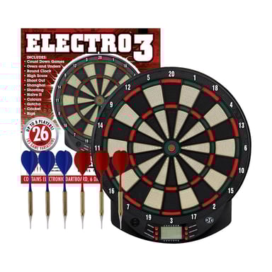 Cible de Fléchettes Électronique 3 avec Écran LCD pour 8 Joueurs
