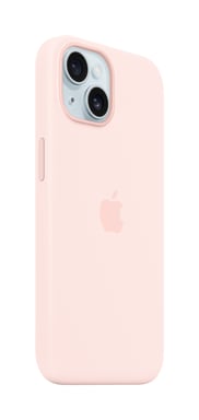 Coque en silicone avec MagSafe pour iPhone 15 Rose pâle