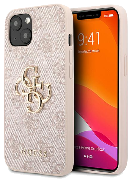 Guess étui pour iPhone 13 mini 5.4 rose 4G Big Metal Logo