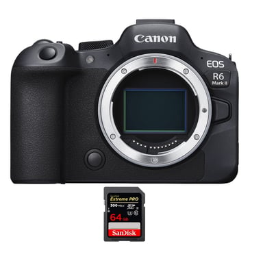 Appareil photo hybride Canon EOS R6 Mark II + 1 SanDisk 64GB Extreme PRO UHS-II + Ebook ''20 astuces pour des images qui claquent''