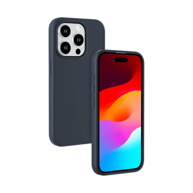 Custodia antiurto in morbido silicone gel per Apple iPhone 15 Pro Max, blu notte