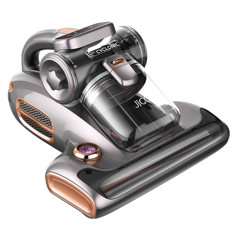 Aspirateur Anti-Acariens Pour Matelas Jigoo T600 Gris – Prise Eu, Design Double Bassine, Élimination 99.99% Des Acariens, Système D'Aromathérapie - Bon État
