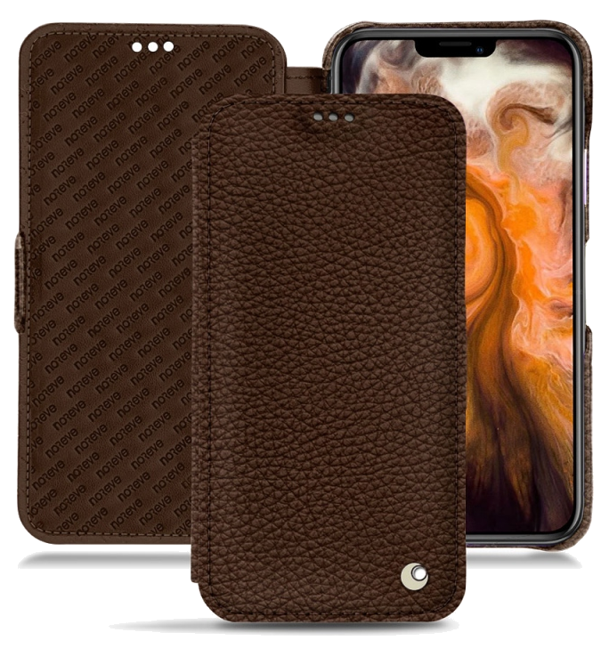 Housse cuir Apple iPhone 11 Pro Max - Rabat horizontalMarron