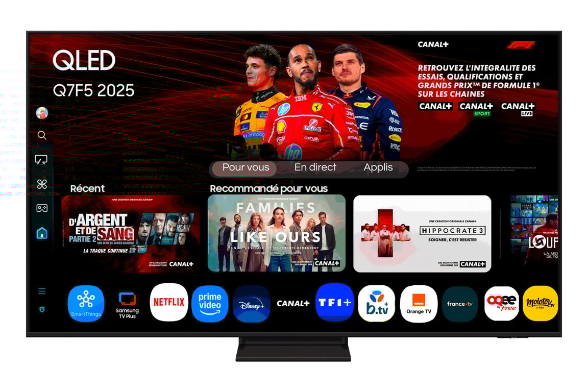 TV QLED TQ75Q7F5 4K AI SmartTV 2025 - vue 3