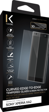 Protezione dello schermo in vetro temperato da bordo a bordo per Sony Xperia XA2, trasparente