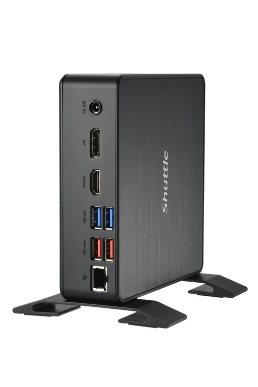 Shuttle Nano PC Système NC4010BA Intel Celeron 7305 Windows 11 Pro Entry 4GB RAM .2 SSD 1x HDMI 1x DP 1xUSB CDP 6x USB3.2 1x 2.5 bay 2x .2 1x LAN VESA Neuf