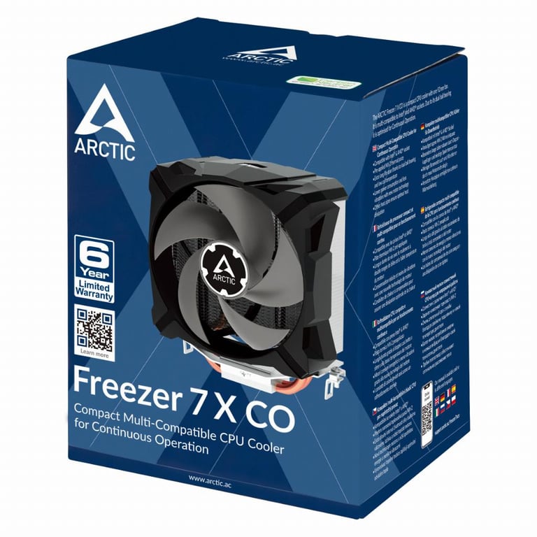 ARCTIC Freezer 7 X CO Processeur Refroidisseur d'air 9,2 cm Aluminium, Noir 1 pièce(s)