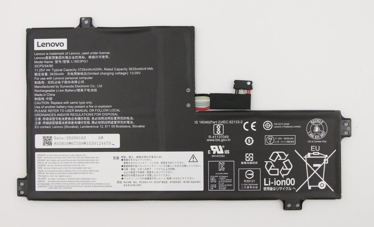 Lenovo 5B10W67306 composant de laptop supplémentaire Batterie Neuf