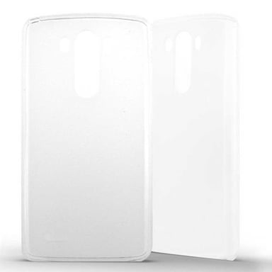 Coque silicone unie compatible Givré Blanc LG G3