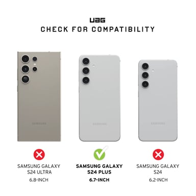 Urban Armor Gear Plyo Case coque de protection pour téléphones portables 17,3 cm (6.8'') Housse Gris Samsung Galaxy S24 Plus