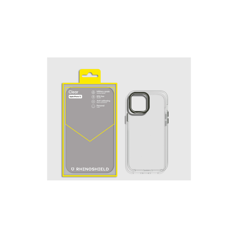 RHINOSHIELD Clear compatible avec [iPhone 15 Pro Max] Résiste au  jaunissement, haute transparence, coque de protection personnalisable Clear  - Noir - RhinoShield