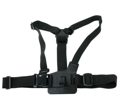 Support Poitrine Ventral Camera Embarquee Sportive Type Gopro Ajustable Noir Plastique YONIS