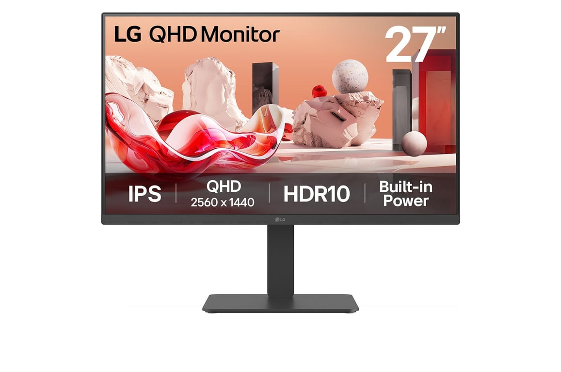 LG 27BA45QB-B écran plat de PC 68,6 cm (27 ) 2560 x 1440 pixels Quad HD LCD Noir - Neuf