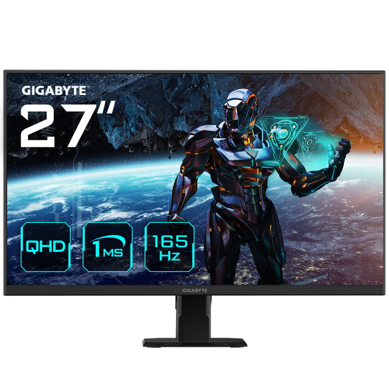 GIGABYTE GS27Q Moniteur de jeu 27 QHD 2560 x 1440 165Hz 1ms 300 cdm² FreeSync Premium HDR Ready HDMI 2.0 DisplayPort 1.4 Neuf