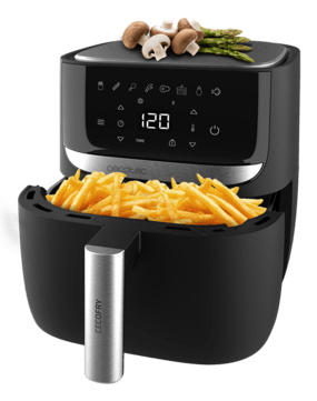 Cecotec 03214 friteuse Unique 5,5 L Autonome 1700 W Friteuse d'air chaud Noir, Acier
