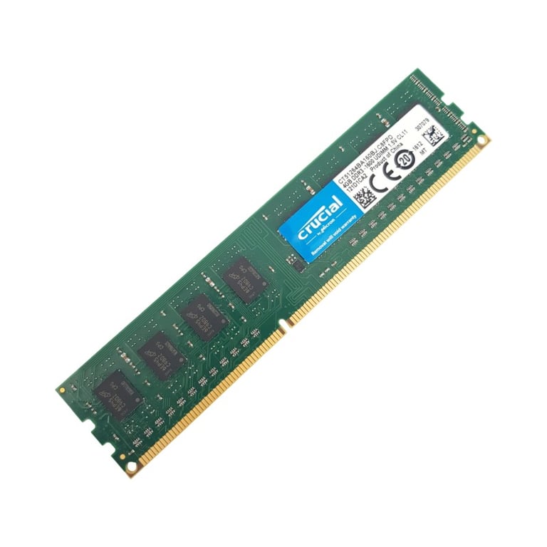 Crucial 4Go Ram Ddr3 Ct41264Ba160Bj.C8Fpd Dimm Pc3-12800 1Rx8 - Très Bon État