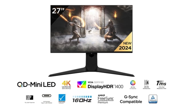 Monitor PC Tcl Gaming 27R83U 4K Qled Mini LED 160Hz