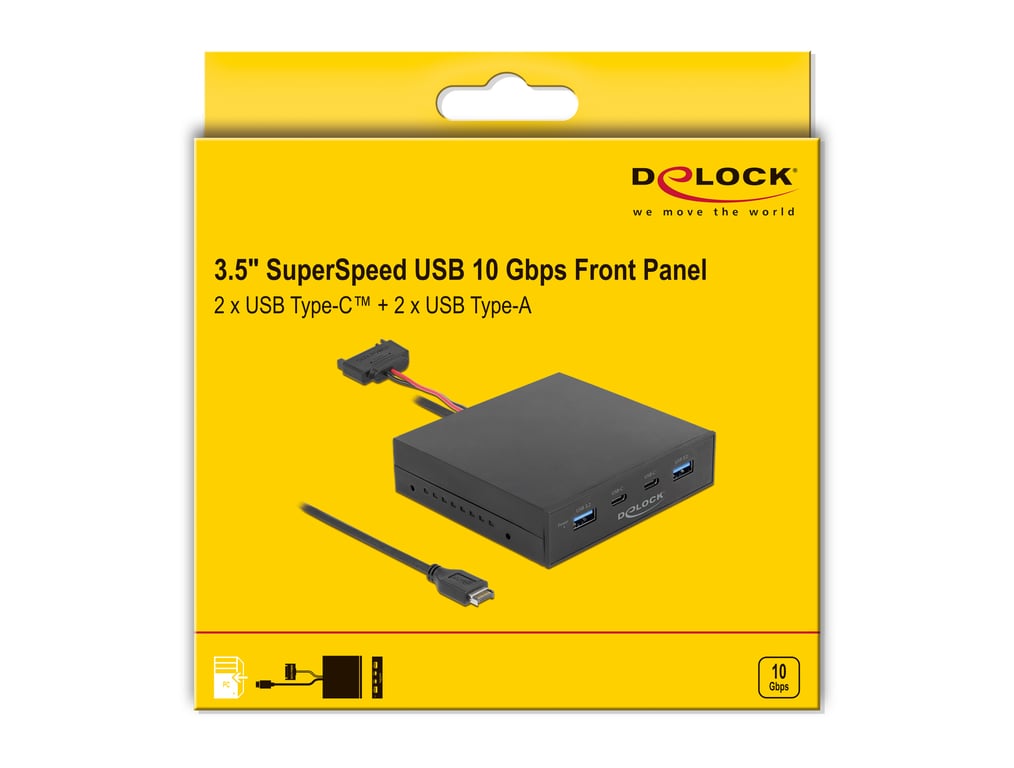 DeLock Panneau avant 3 5' USB 3.1 2x Typ A 2x Typ C Neuf - vue 2