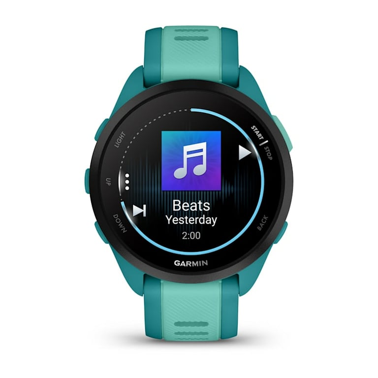 Garmin Forerunner 165 Music 3,05 cm (1.2 ) AMOLED 43 mm Numérique 390 x 390 pixels Écran tactile Turquoise GPS (satellite) - Neuf