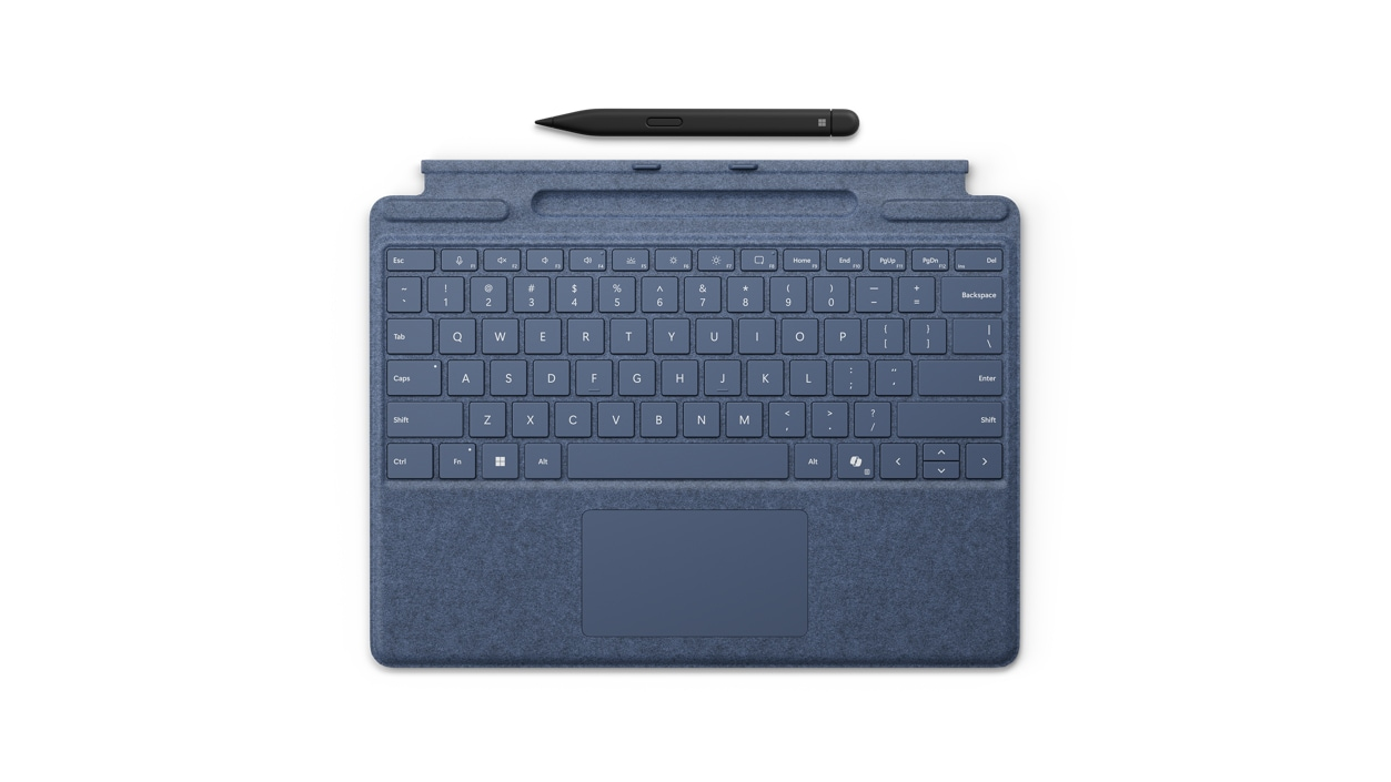 Microsoft Surface Pro Keyboard with Slim Pen AZERTY Belge Microsoft Cover port Bleu - Neuf