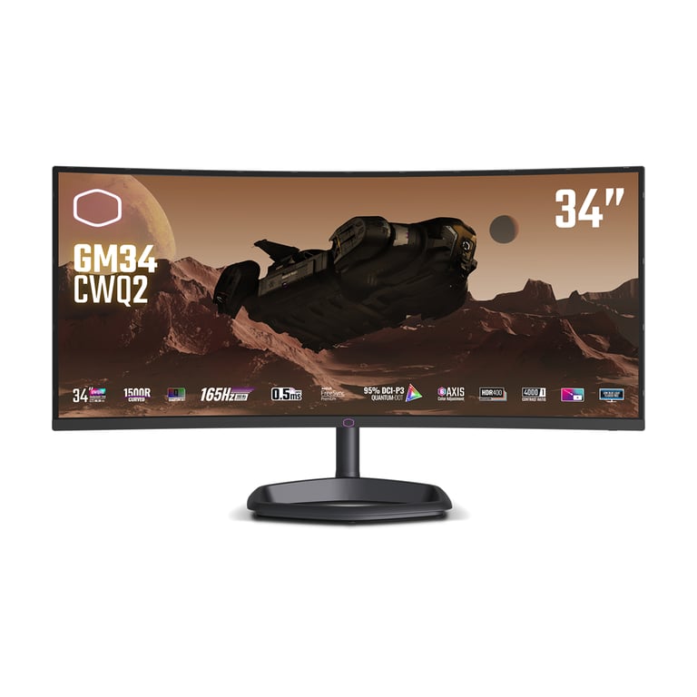 Cooler Master Gaming Gm34 cwq2 Led Display 86 4 Cm 34 3440 X 1440