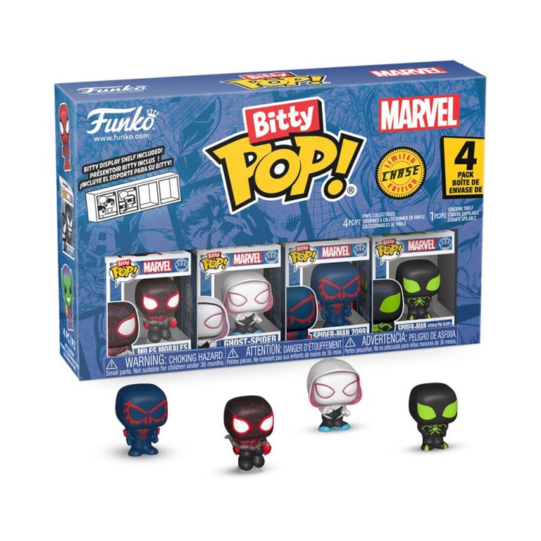 Pack 4 Figurines Funko Bitty Pop Spider Man Miles Morales - vue 3