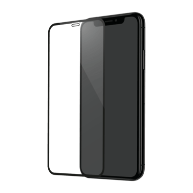 Protection d'écran en verre trempé Bord à Bord Incurvé pour Apple iPhone X/XS/11 Pro, Black