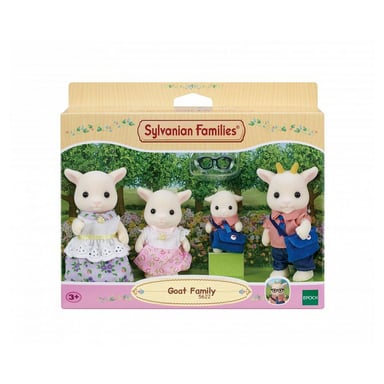 Famille Chèvre Sylvanian Families - Figurines Articulées et Vêtements Amovibles