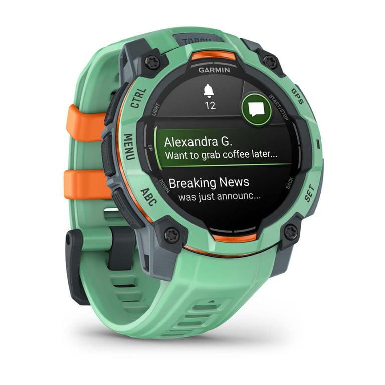 Garmin Instinct 3 AMOLED Montre GPS Robuste et connectée – avec Bracelet – Boîtier 45 mm - vue 4
