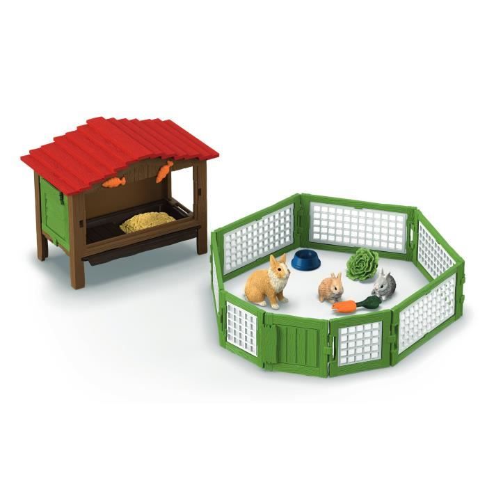 Coffret Clapier à Lapins SCHLEICH 42728 Farm World Dès - vue 2