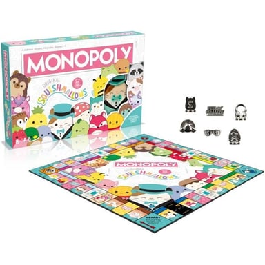 Monopoly Squishmallows - Gioco da tavolo - MOVIMENTI VINCENTI - Monopoly con i peluche Squishmallows.