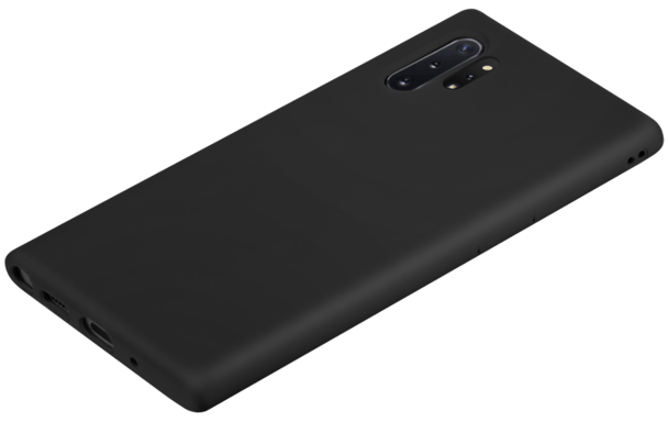 Custodia morbida in silicone gel per Samsung Galaxy Note10+, nero satinato