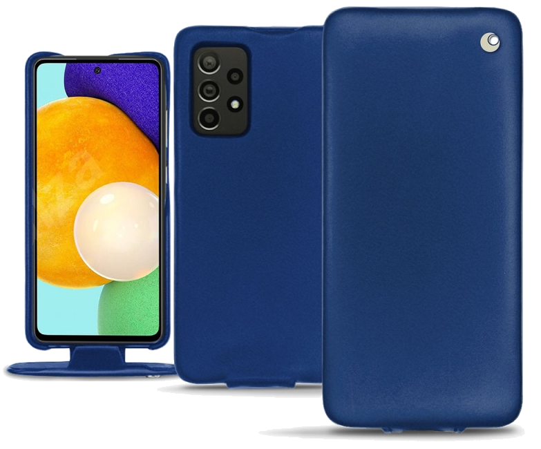 Housse cuir Samsung Galaxy A52 - Rabat verticalBleu