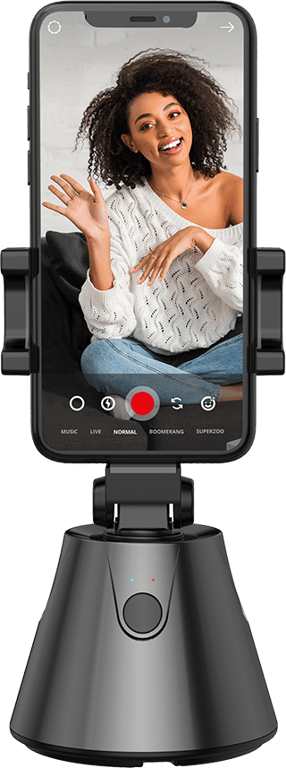 Kit Vlogging Support Rotatif avec Détecteur Mouvement 360¬∞ + Anneau LED  pour Smartphone Bigben
