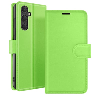 Zanaé Funda tipo cartera para Galaxy S23 FE con función de soporte y lengüeta magnética Verde