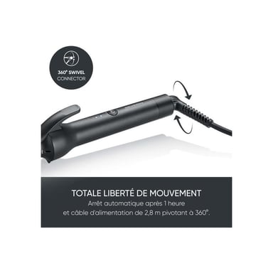 Fer à boucler Severin LG 0822 25 mm ionique revêtement céramique noir