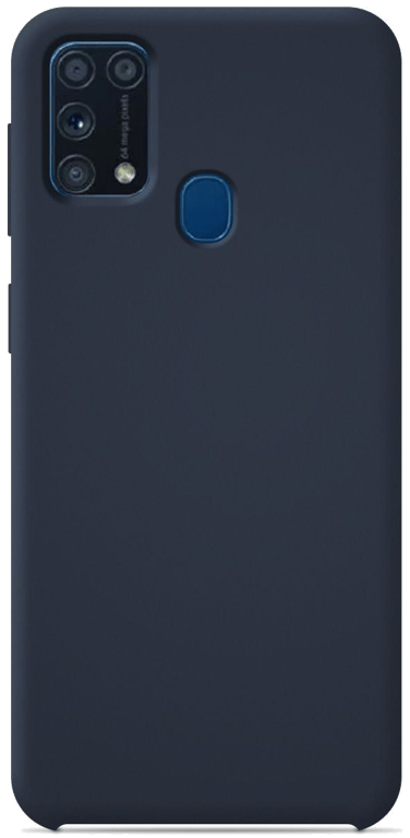 Coque silicone unie compatible Soft Touch Bleu nuit Samsung Galaxy M31s