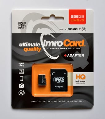 IMRO MICROSDXC 10/256GB UHS-3 ADP MEMORY CARD mémoire flash 256 Go Classe 10