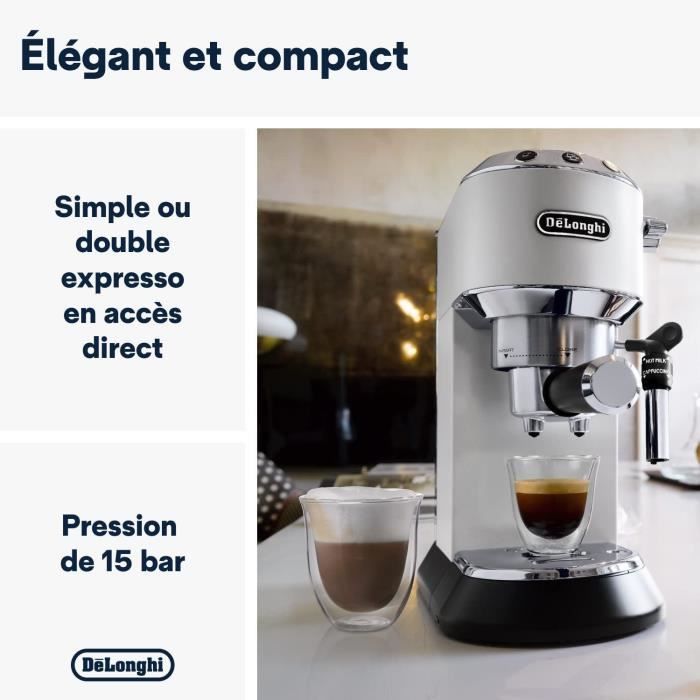 Delonghi Blanc Ec 685.W Machine Expresso Classique Dedica Style - Neuf - Image 6
